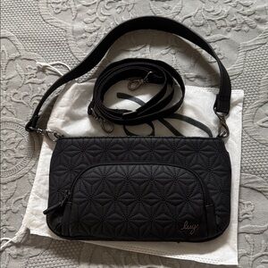 Lug Flyer Matte Luxe Crossbody Bag in Black